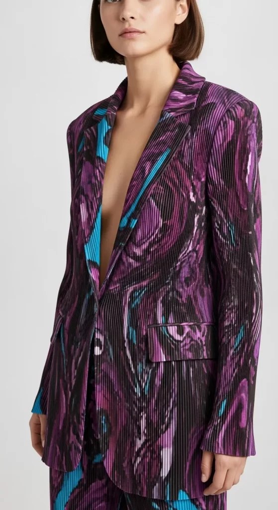 The Statement Plissé Power Blazer The Statement Plissé Power Blazer