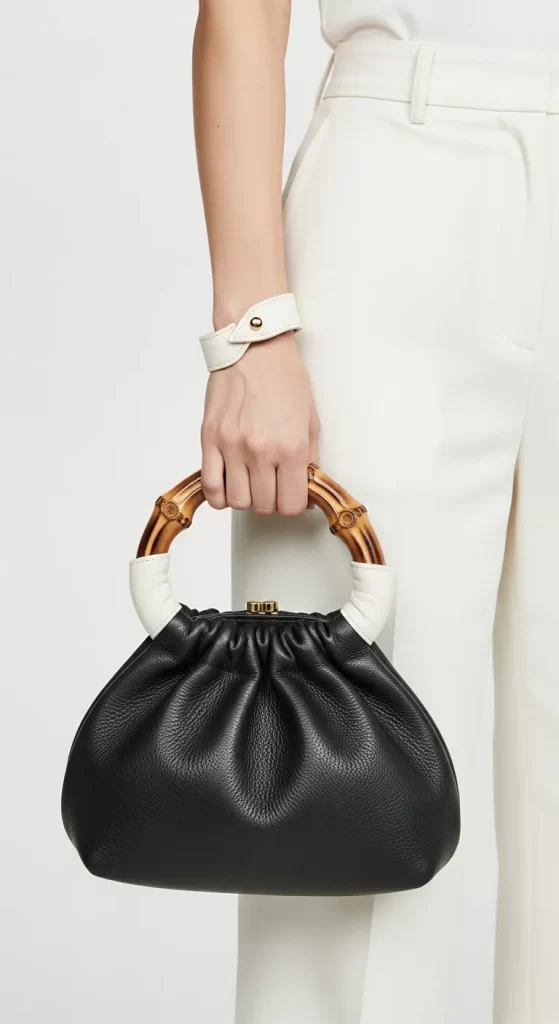 The Sculptural Bamboo-Handle Bag The Sculptural Bamboo-Handle Bag