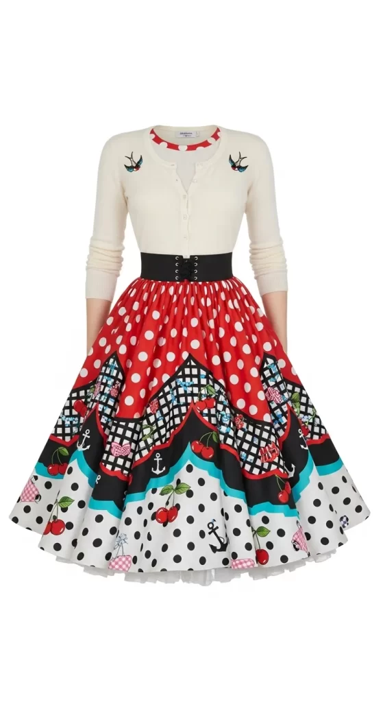 The Rockabilly Cardigan & Skirt