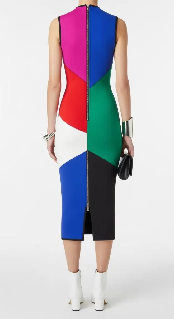The Geometric Color-Block Sheath The Geometric Color-Block Sheath