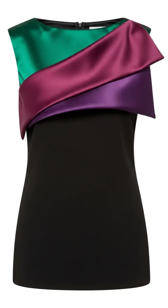 The Sculptural Satin-Draped Top