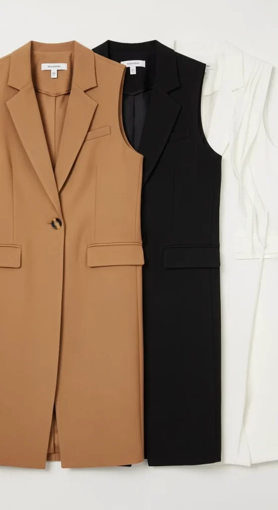 The Polished Sleeveless Longline Vest