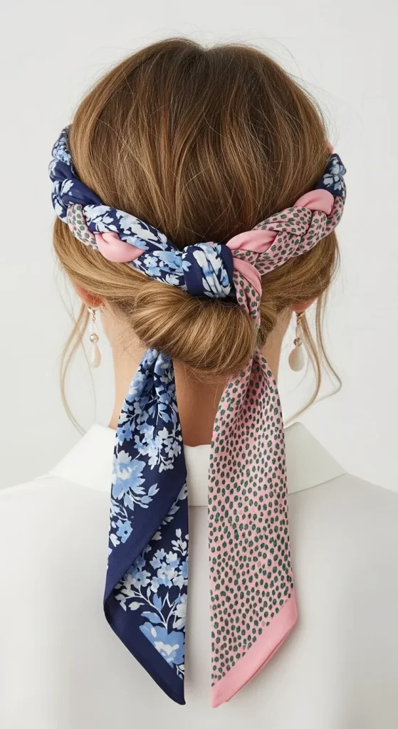 The Braided Scarf Updo The Braided Scarf Updo
