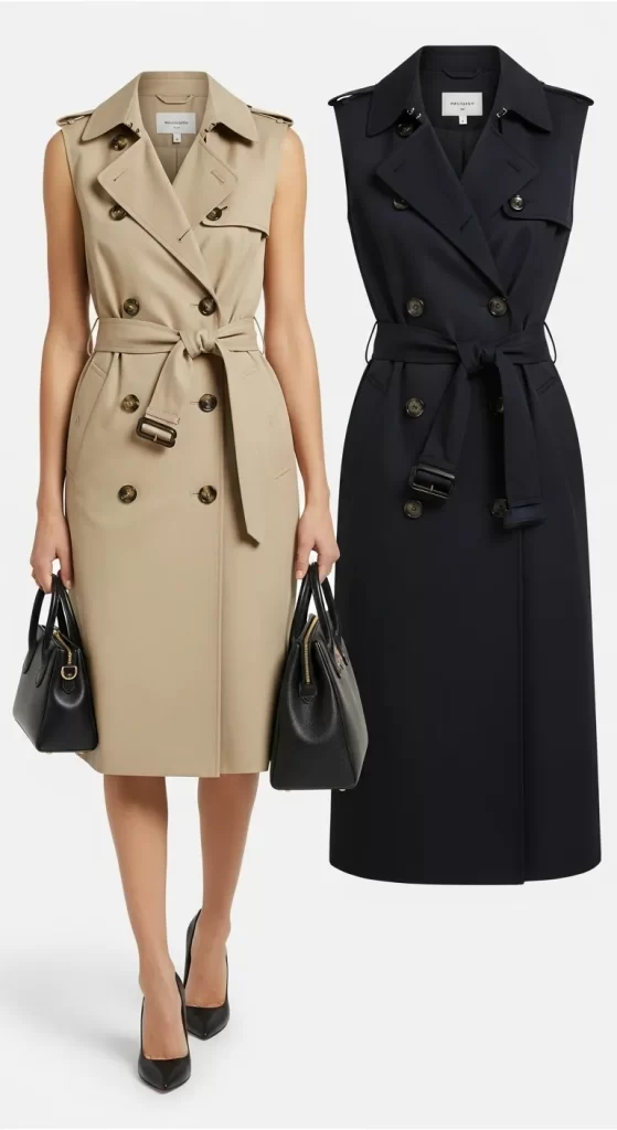 The Sleeveless Trench Dress The Sleeveless Trench Dress