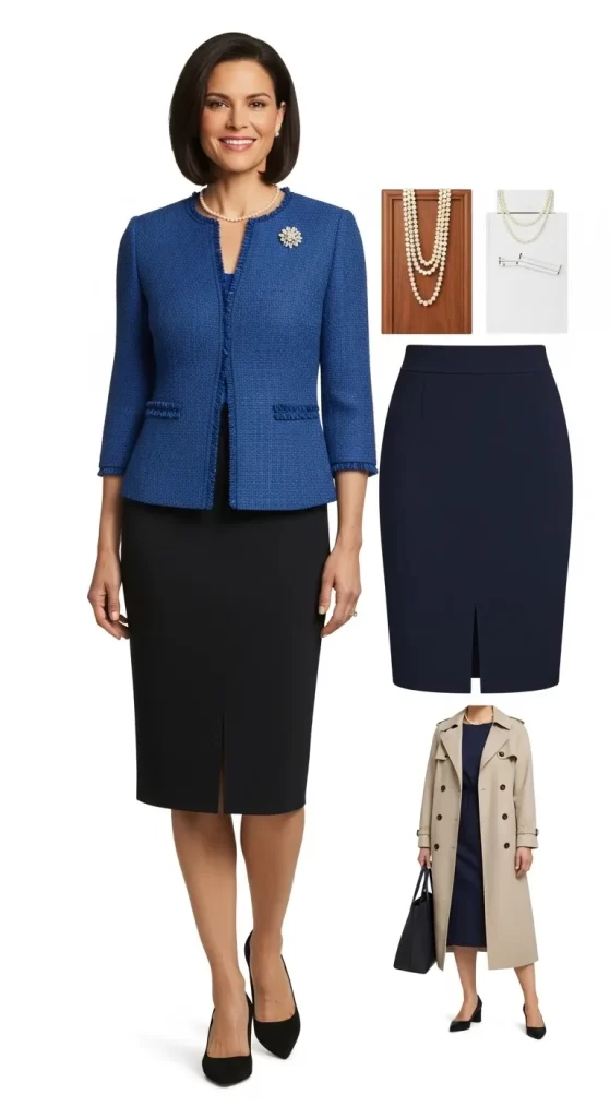 The Classic Tweed & Pearls Set