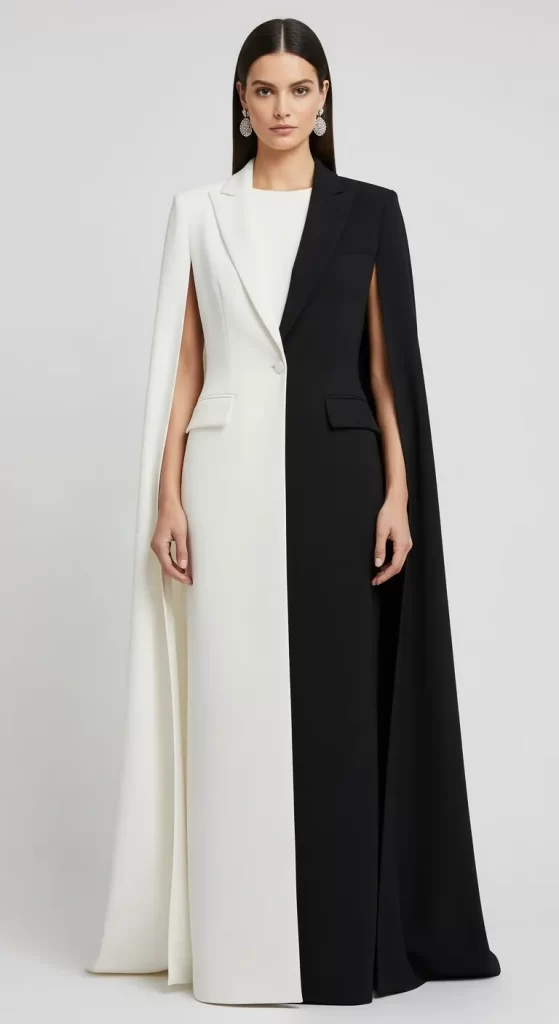 The Black-Tie Cape Blazer Gown The Black-Tie Cape Blazer Gown