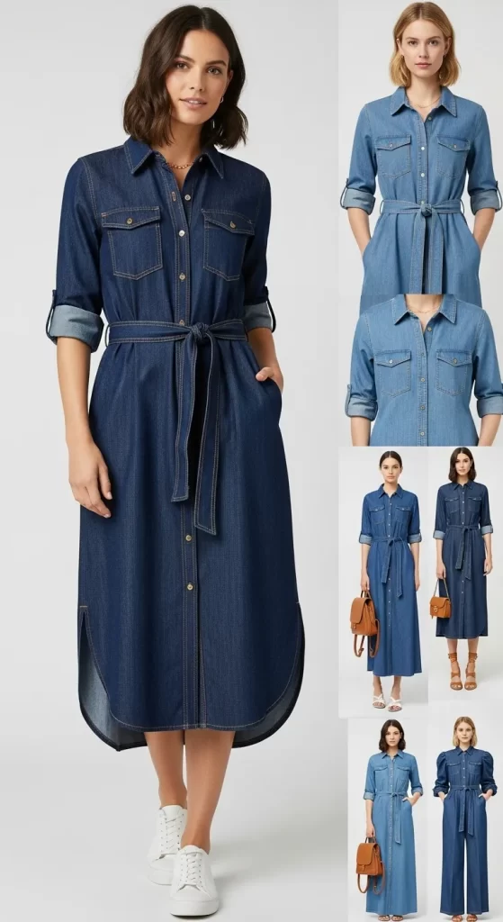 The Polished Denim Shirtdress