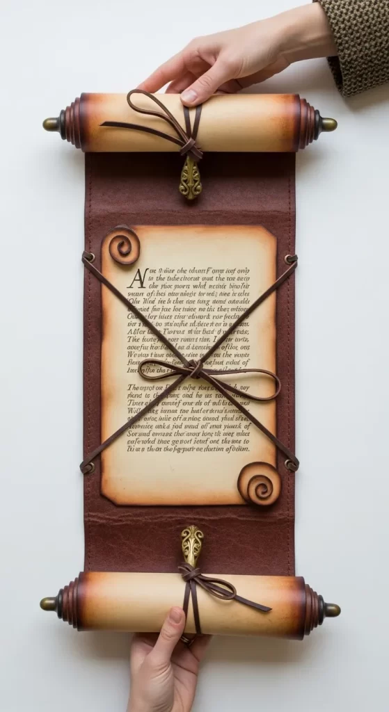 The Storyteller's Scroll Clutch