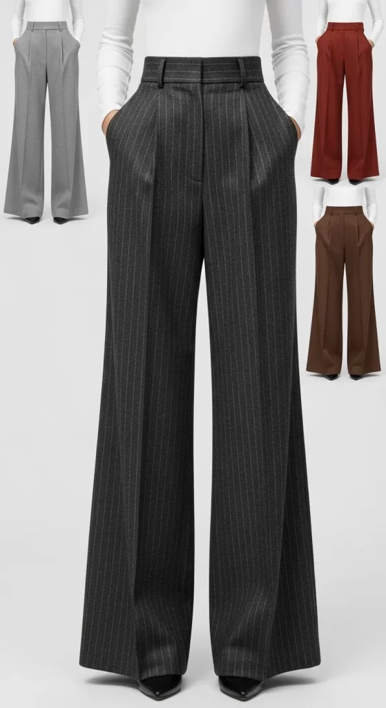 The High-Waisted Pinstripe Palazzo Pants