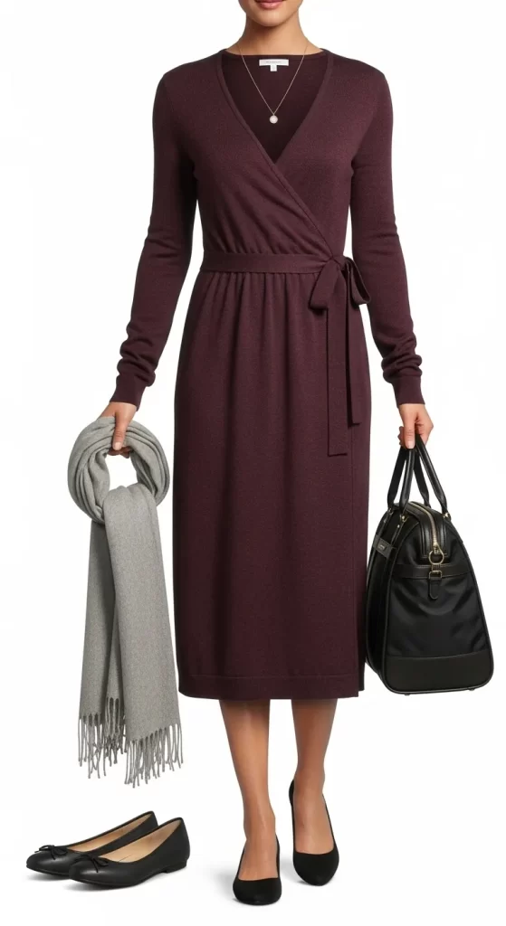 The Effortless Knit Wrap Dress