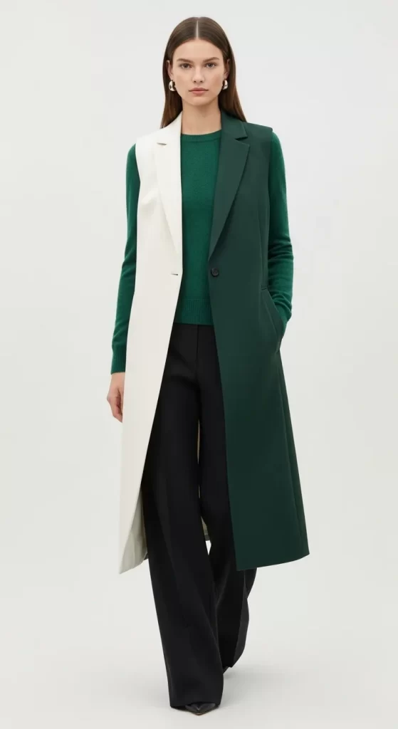 The Color-Block Longline Vest