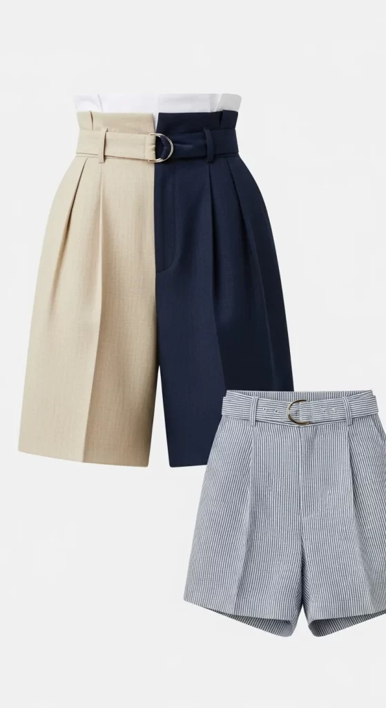 The Tailored High-Waist Bermuda Shorts