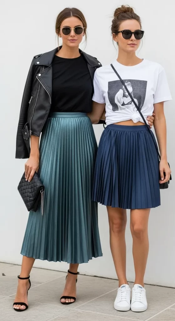 The Pleated Skirt & Tee Combo The Pleated Skirt & Tee Combo