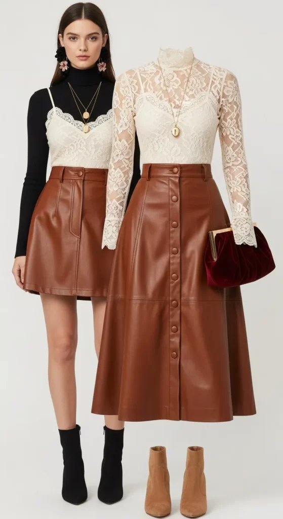 The Edgy Lace and Leather