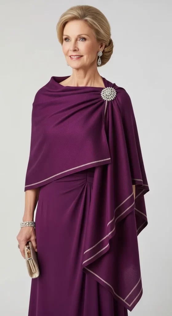 The Regal Plum Shoulder Drape The Regal Plum Shoulder Drape