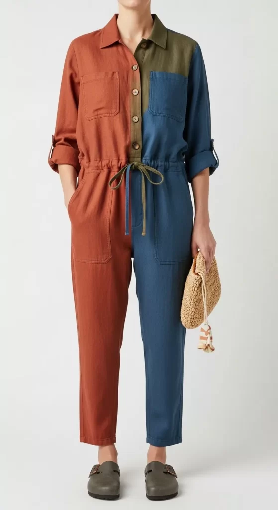The Color-Blocked Utility Jumpsuit
