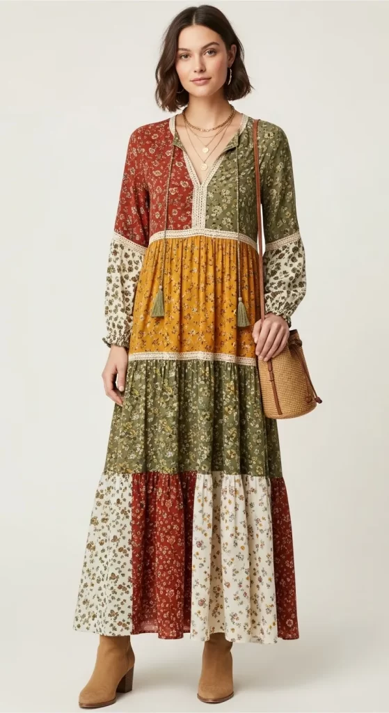 The Autumnal Patchwork Maxi The Autumnal Patchwork Maxi