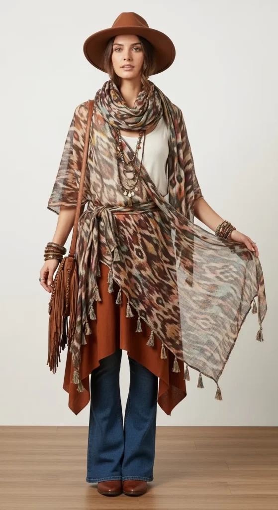 The Layered Bohemian Tassel Wrap The Layered Bohemian Tassel Wrap
