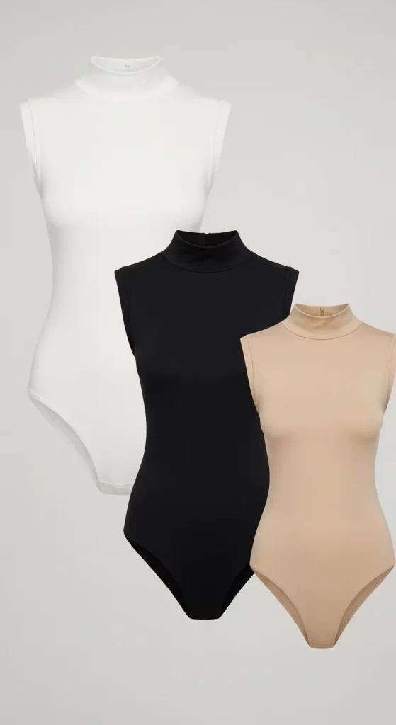 The High-Neck Sleeveless Bodysuit Set