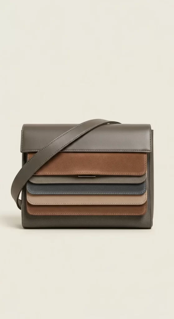 The Multi-Tonal Flap Crossbody The Multi-Tonal Flap Crossbody