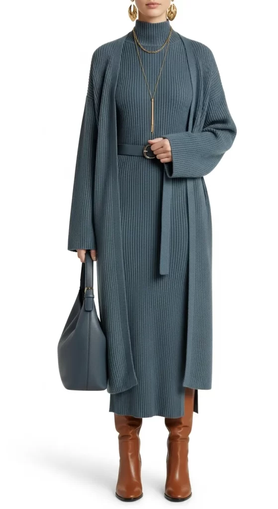 The Coordinated Knit Duster Set