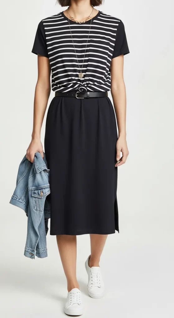 The T-Shirt Over Skirt Trick The T-Shirt Over Skirt Trick