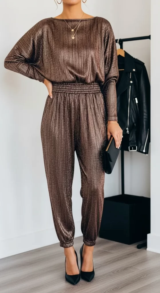 The Relaxed Metallic Jumpsuit The Relaxed Metallic Jumpsuit