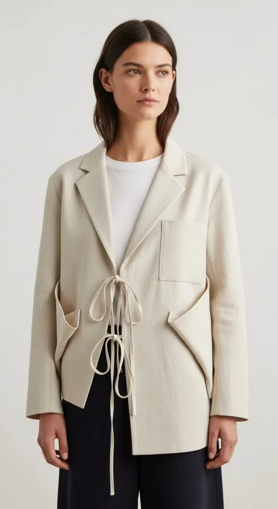 The Minimalist Tie-Front Blazer The Minimalist Tie-Front Blazer