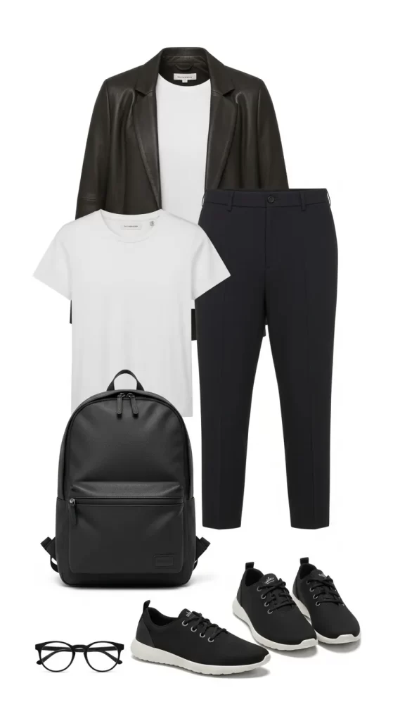 The Minimalist Leather Blazer