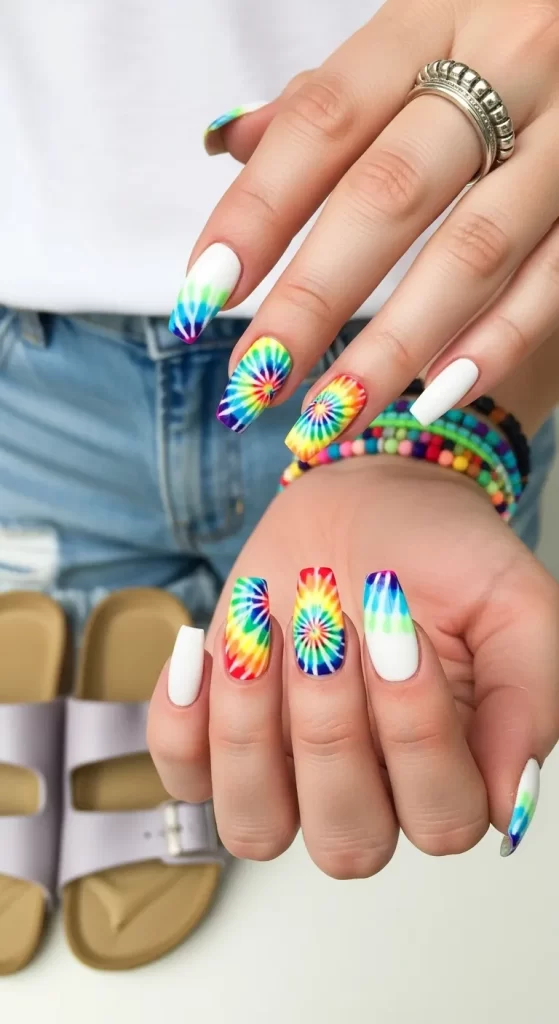 Vibrant Tie-Dye Spirals