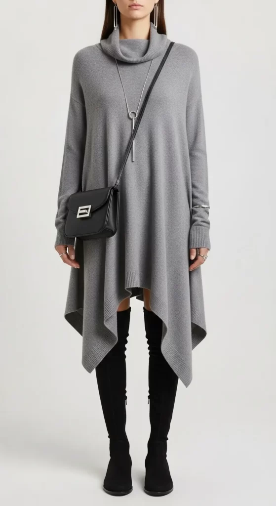 The Asymmetrical Cashmere Tunic