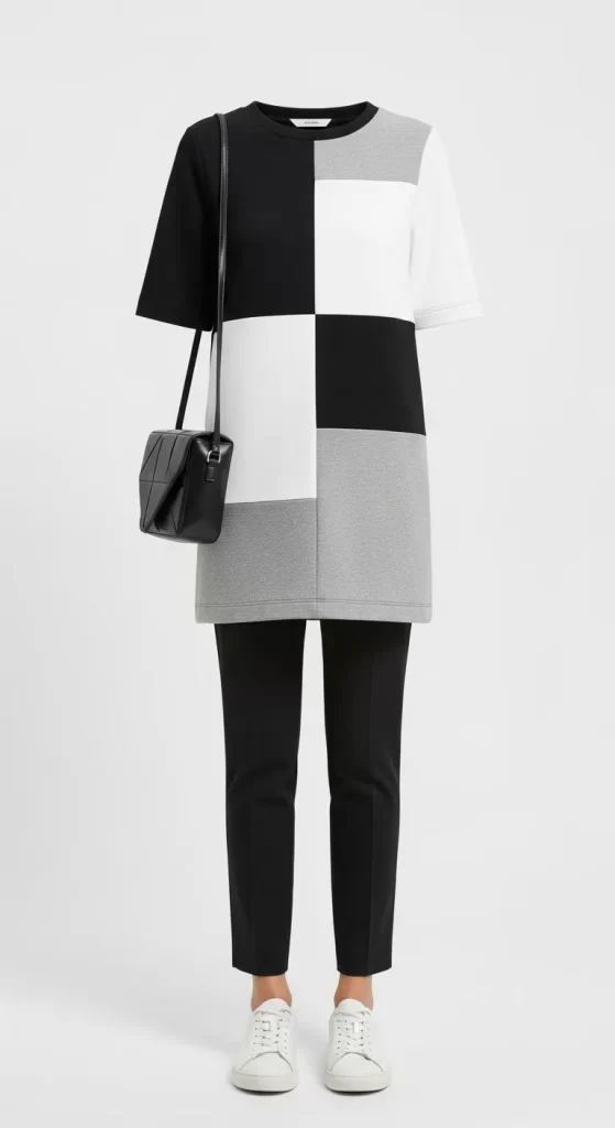 The Graphic Colorblock Dress