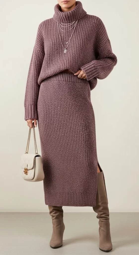 The Cozy Lurex Knit Sweater Set The Cozy Lurex Knit Sweater Set