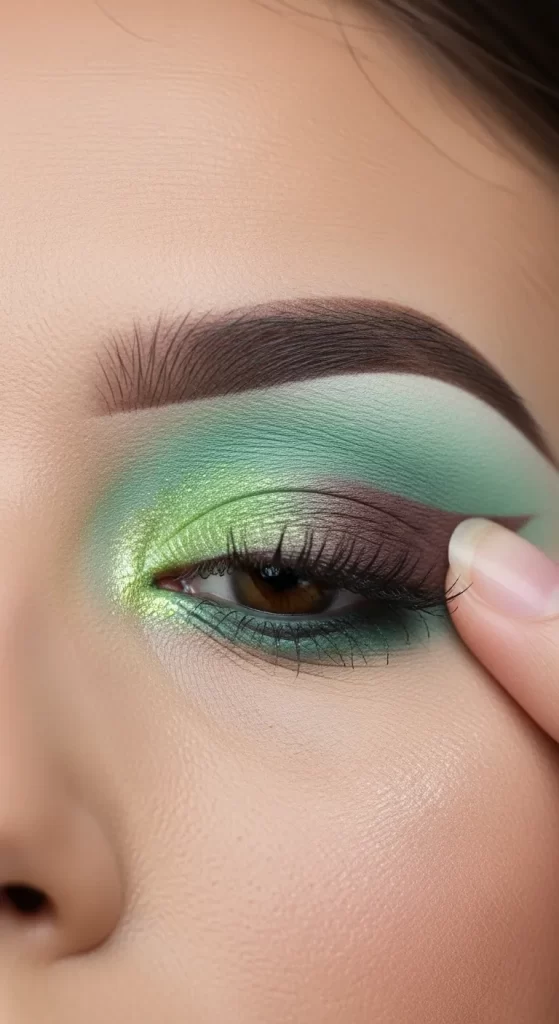 Mint and Chocolate Graphic Eye