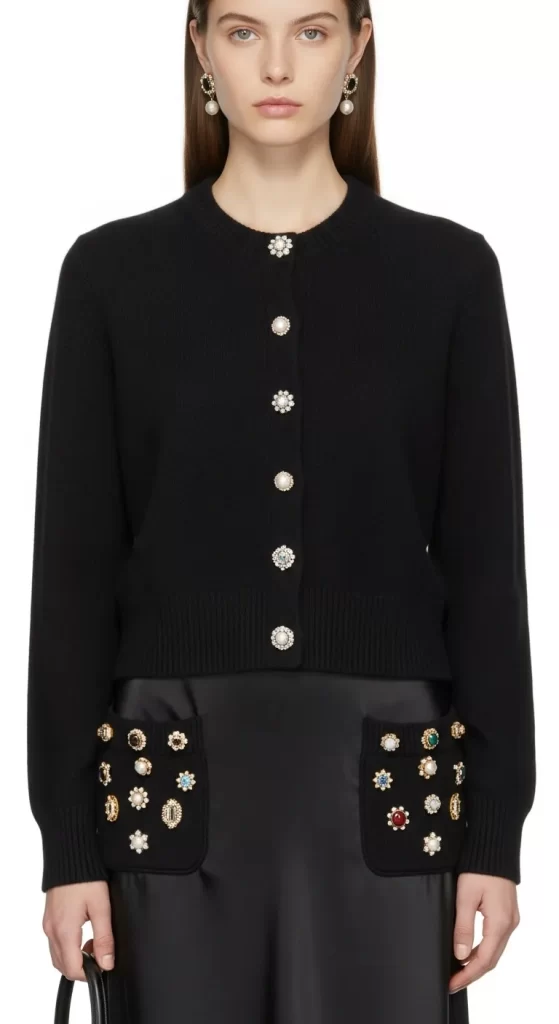 The Jeweled Pocket & Button Cardigan The Jeweled Pocket & Button Cardigan