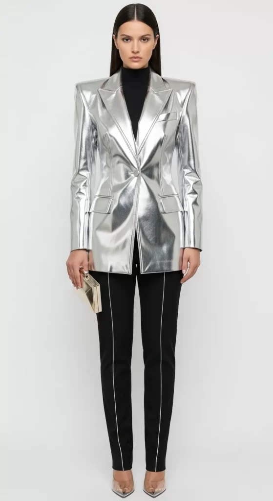 The Future-Forward Metallic Blazer The Future-Forward Metallic Blazer