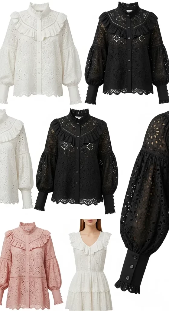  The Victorian-Inspired Eyelet Lace Blouse