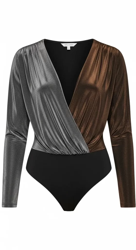 The Shimmering Wrap Bodysuit