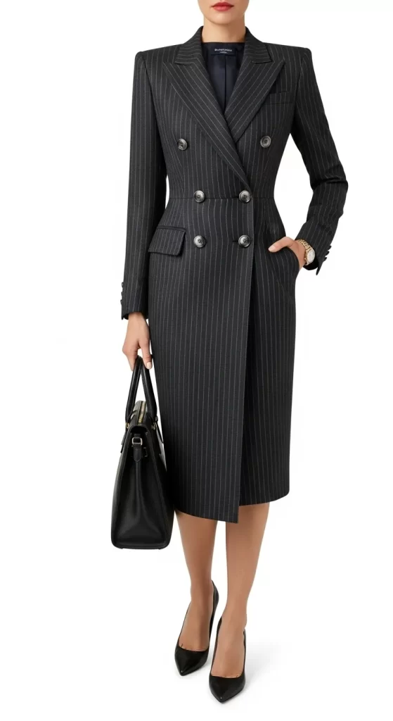 The Power Pinstripe Dress