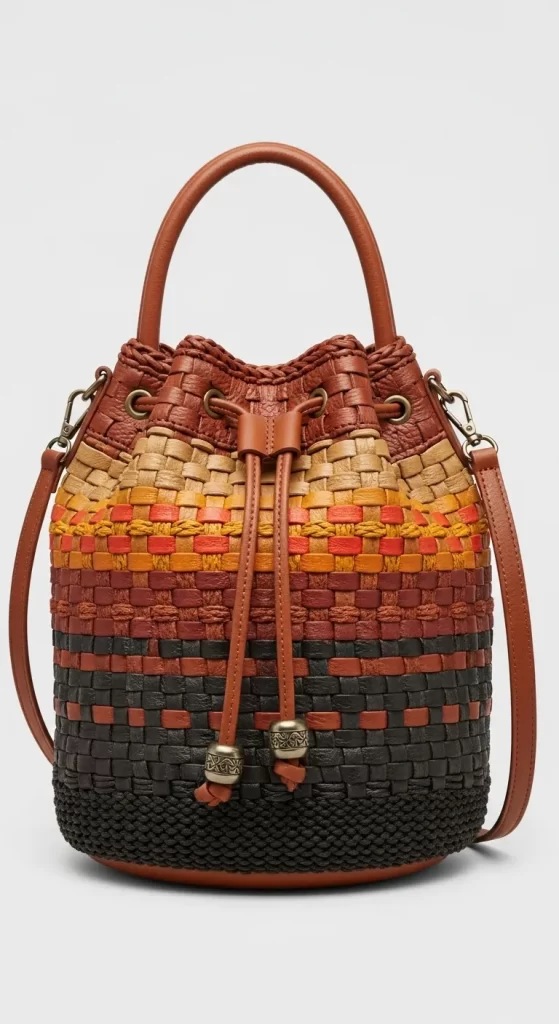 The Sunset Weave Bucket Bag