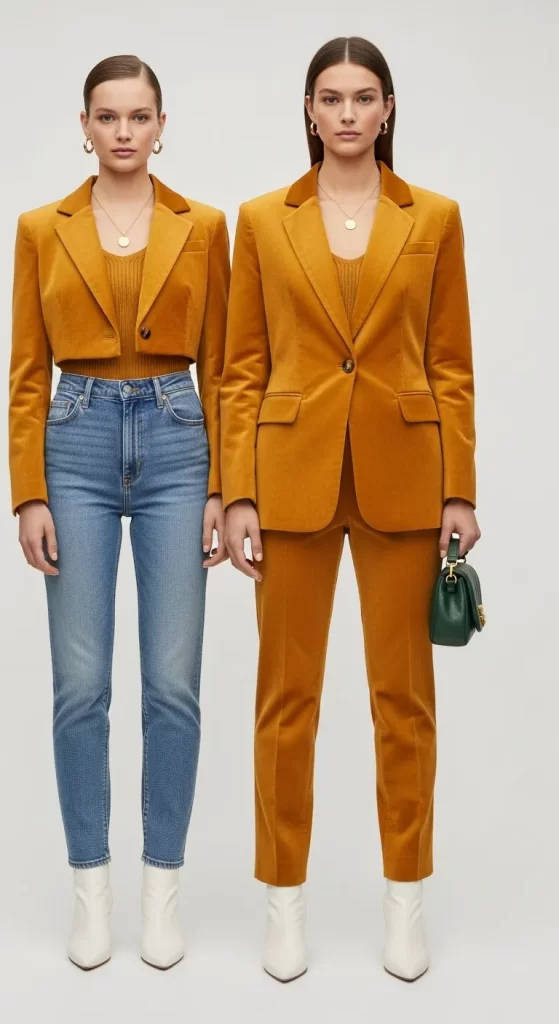 The Golden Hour Velvet Blazer