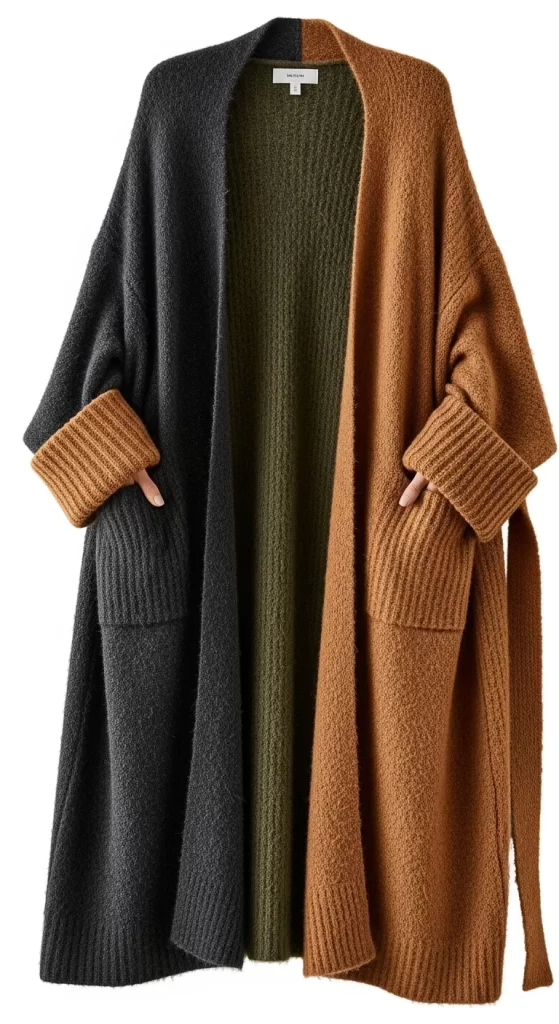 The Color-Block Longline Cardigan Coat