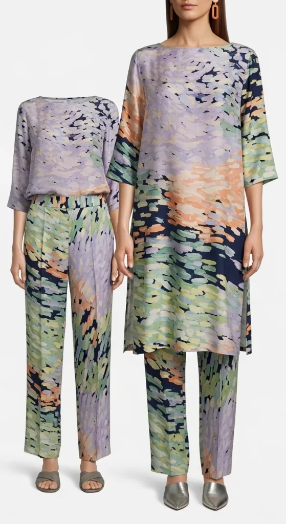  The Watercolor Print Tunic Set