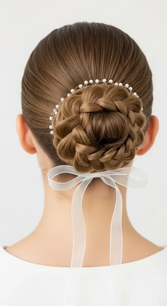 The Ballerina's Pearl & Ribbon Bun The Ballerina's Pearl & Ribbon Bun