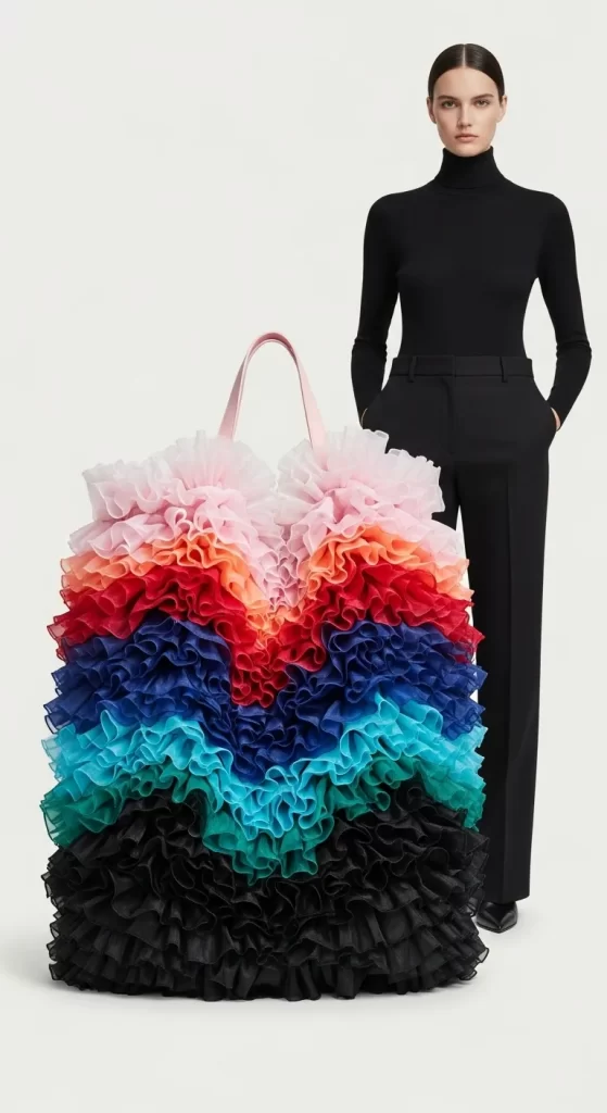 The Rainbow Ruffle Cloud Tote