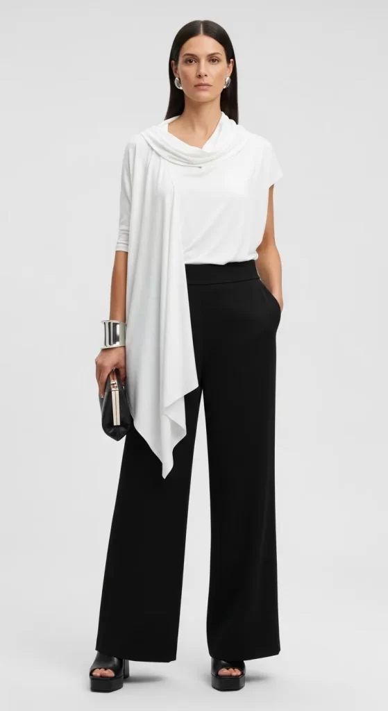 The Asymmetrical Drape Top Ensemble