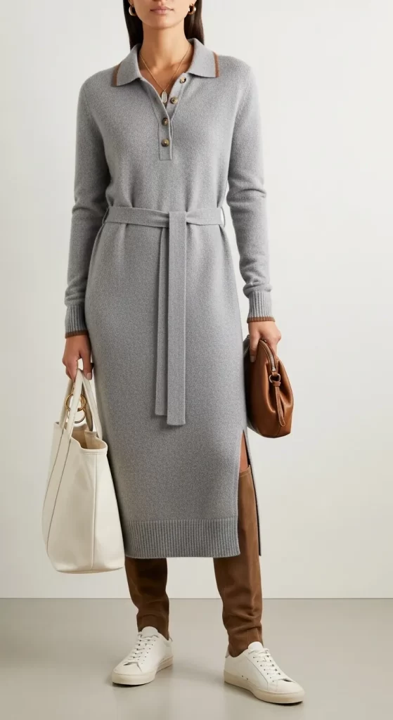 The Cashmere Polo Dress