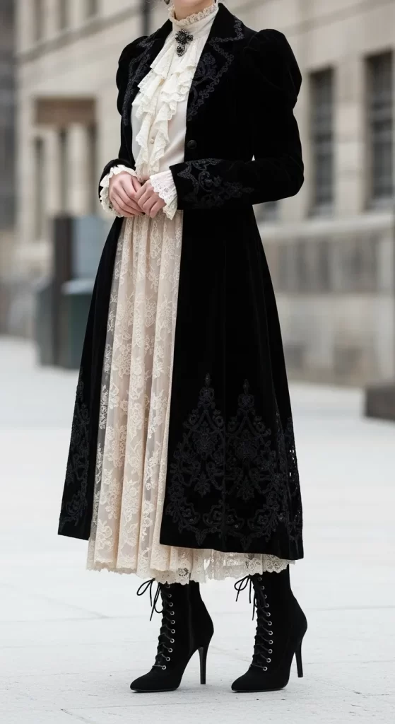  The Victorian Lace-Up Bootie