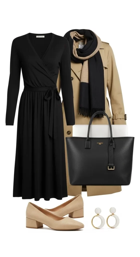 The Timeless Black Wrap Dress The Timeless Black Wrap Dress