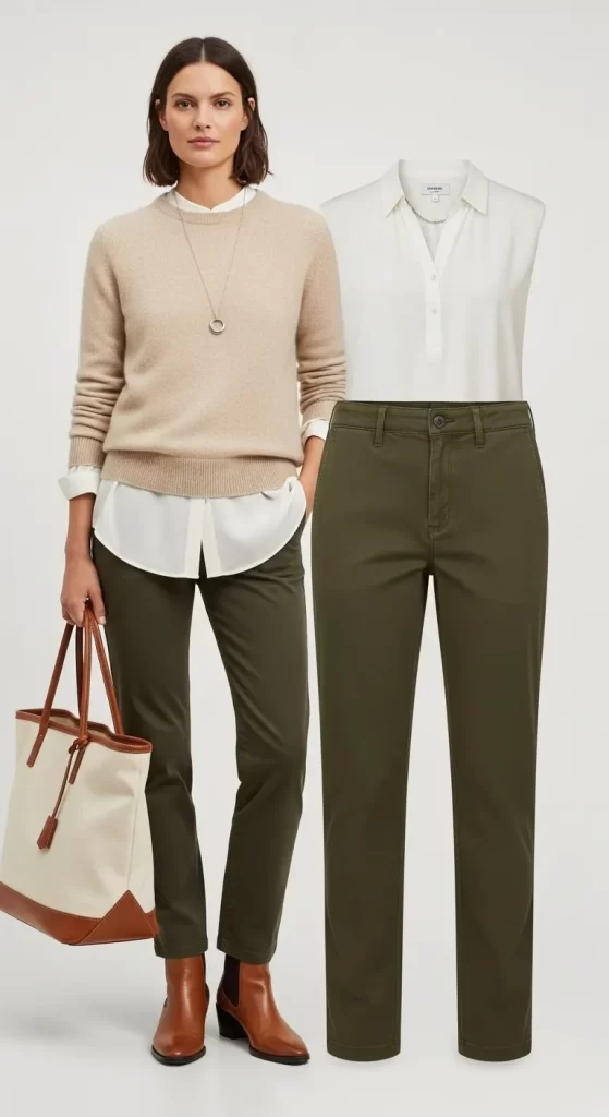 The Classic Layered Chino Look